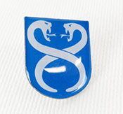 Ejemplo de pin serigrafiado