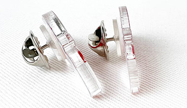 Comparación de grosor pin de acrílico